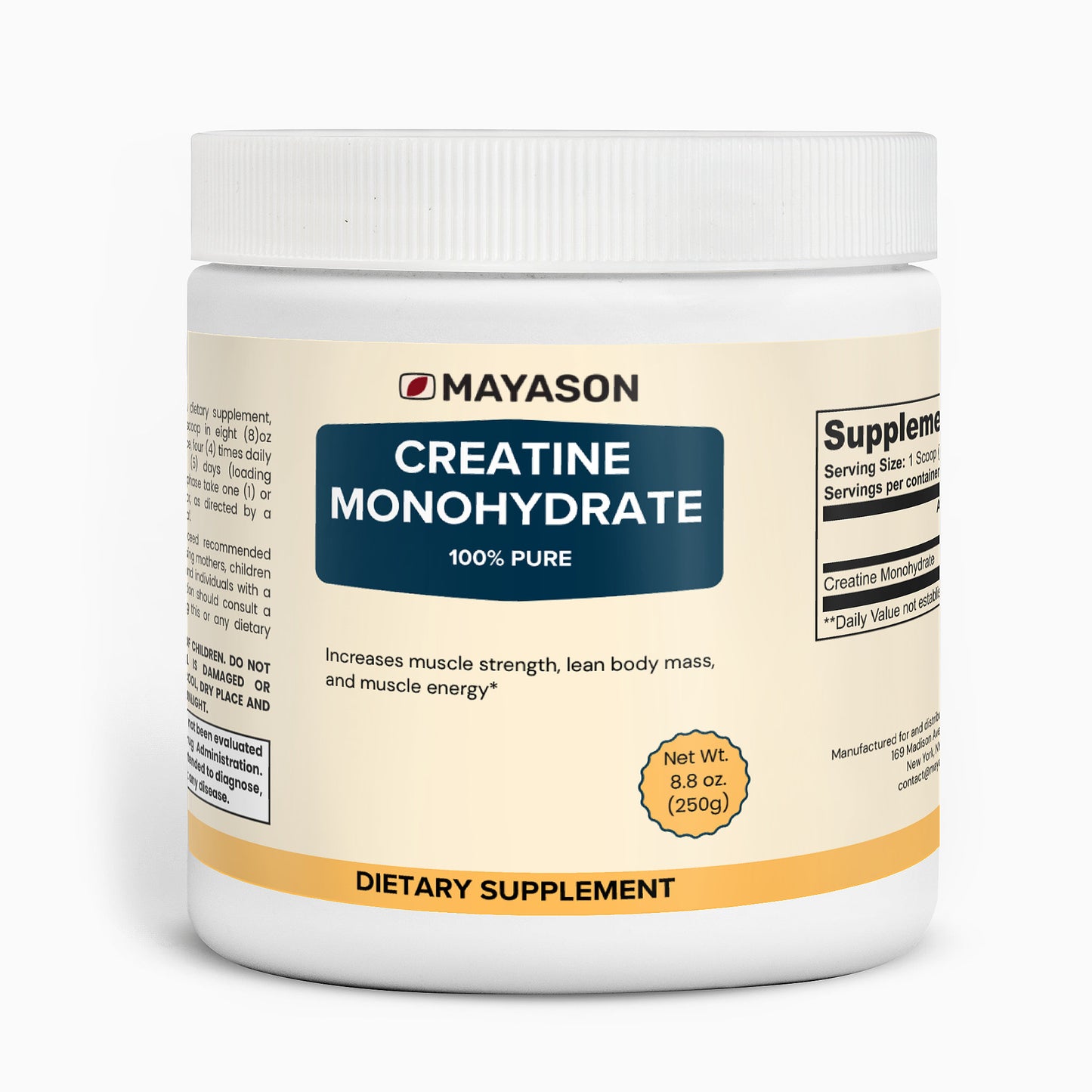 MAYASON Creatine Monohydrate Dietary Supplement - Unflavored