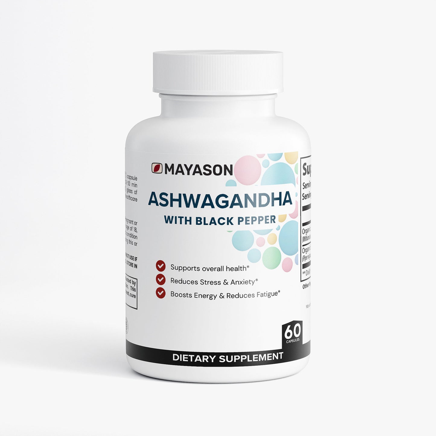 Premium Stress-Support Ashwagandha – Enhanced with Black Pepper – Calm & Balance Daily Capsules 60 cap