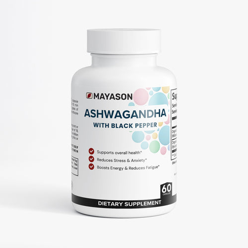 Premium Stress-Support Ashwagandha – Enhanced with Black Pepper – Calm & Balance Daily Capsules 60 cap