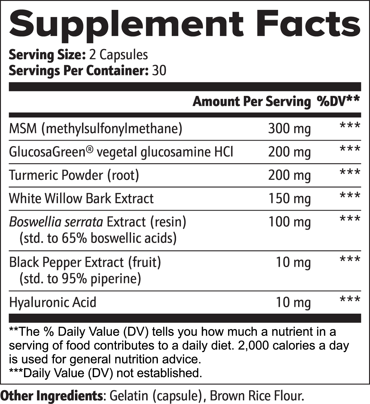 Joint Health Complex – Glucosamine, MSM, Turmeric & Boswellia for Mobility & Comfort